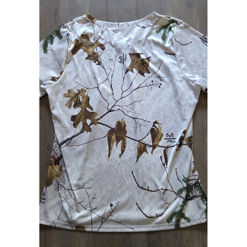 Real Tree Snow White Camo Women Plus Size T-shirt 1X (16W) - Picture 2 of 4